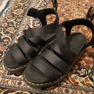 Dr. Martens Black Blaire Platform Sandals